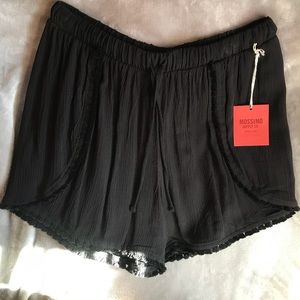 Black Flowy Shorts